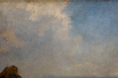 Oil painting Pacific sea by Yakov Aleksandrovich Basov with soft sky