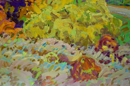 Vibrant impressionist oil painting The Beauty of Golden Autumn by Grigory Ruban