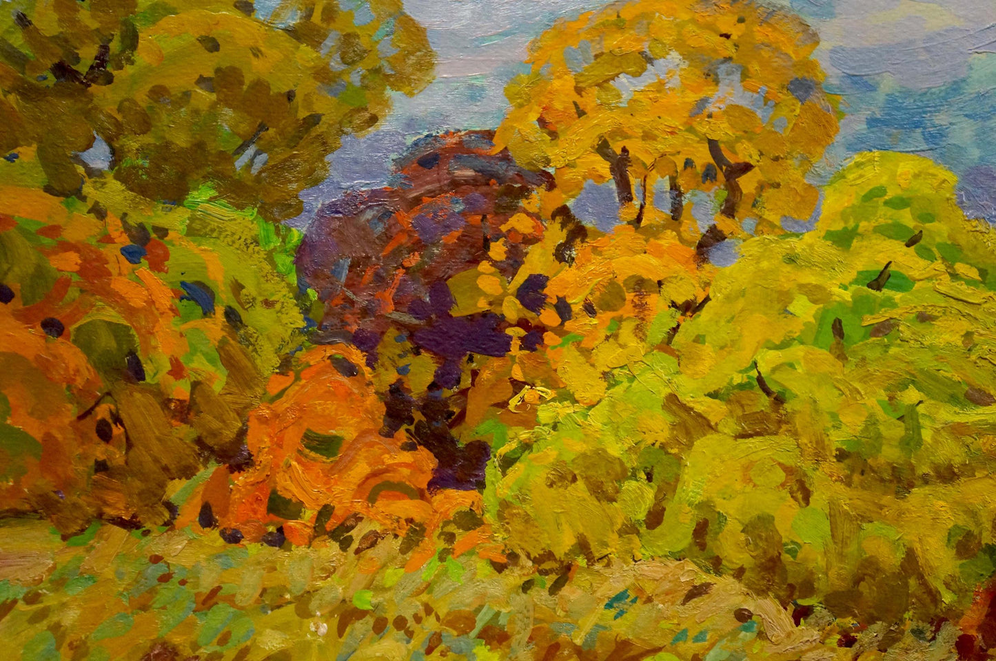 Oil painting The beauty of golden autumn by Grigory Ruban
