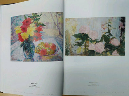 Oil painting of vibrant red and yellow flowers in vase by Basov Yakov Alexandrovich