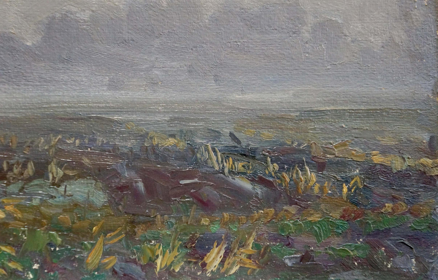 Textured oil painting Fog by Mordovets Andrey Nikitich moody landscape
