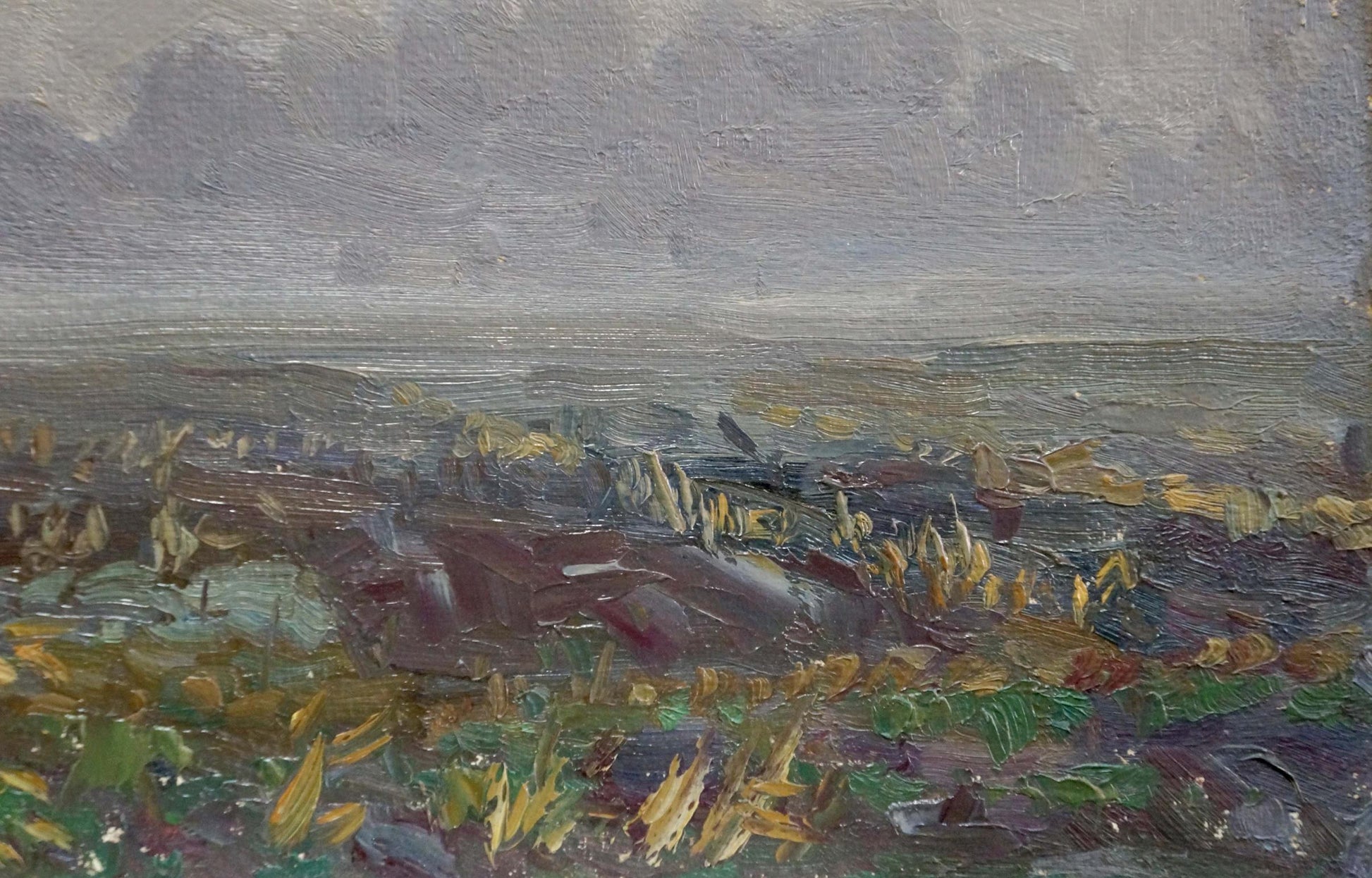 Textured oil painting Fog by Mordovets Andrey Nikitich moody landscape