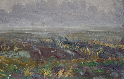 Textured oil painting Fog by Mordovets Andrey Nikitich moody landscape