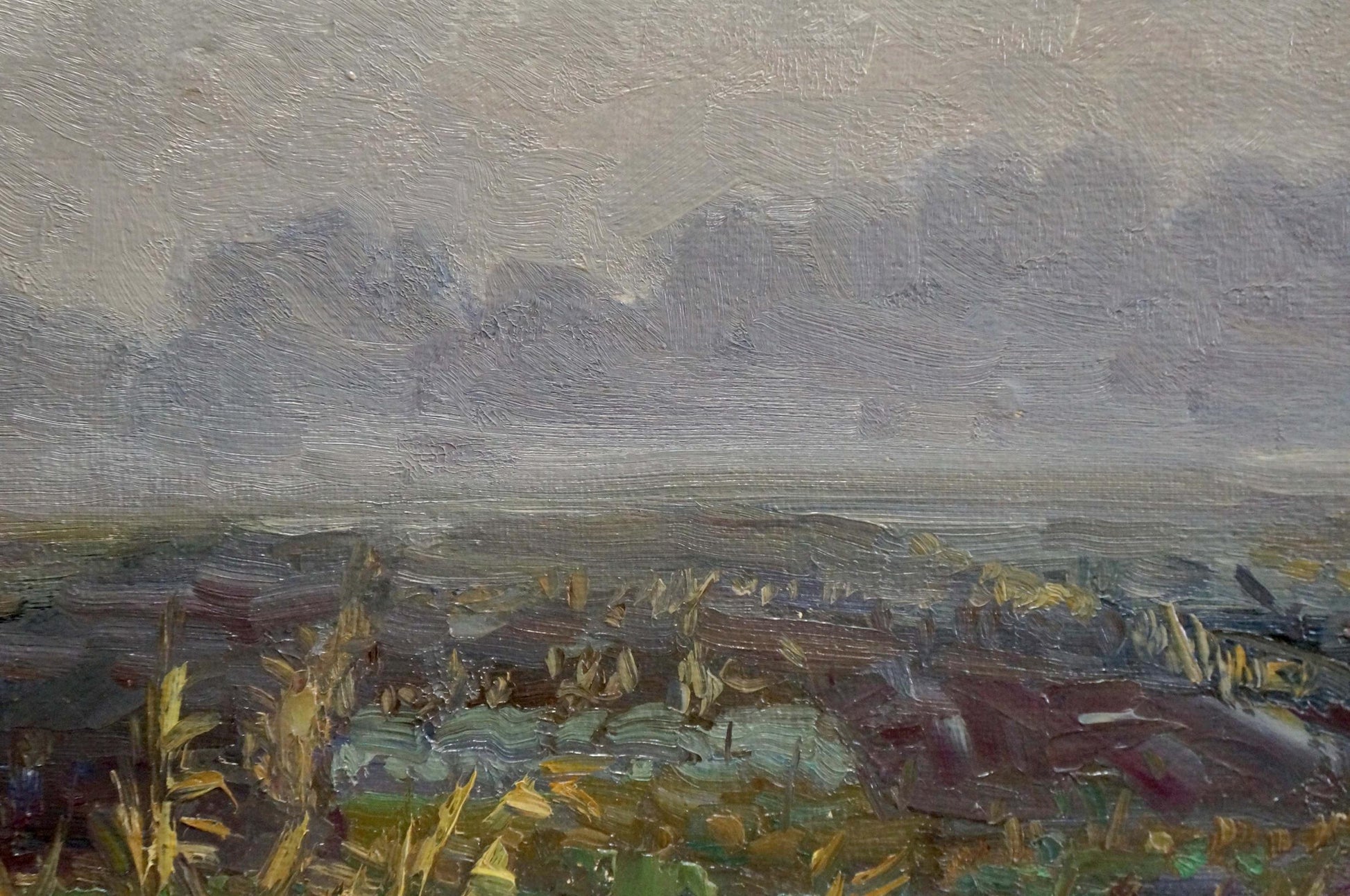 Textured oil painting Fog by Mordovets Andrey Nikitich misty landscape