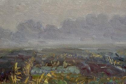 Textured oil painting Fog by Mordovets Andrey Nikitich misty landscape