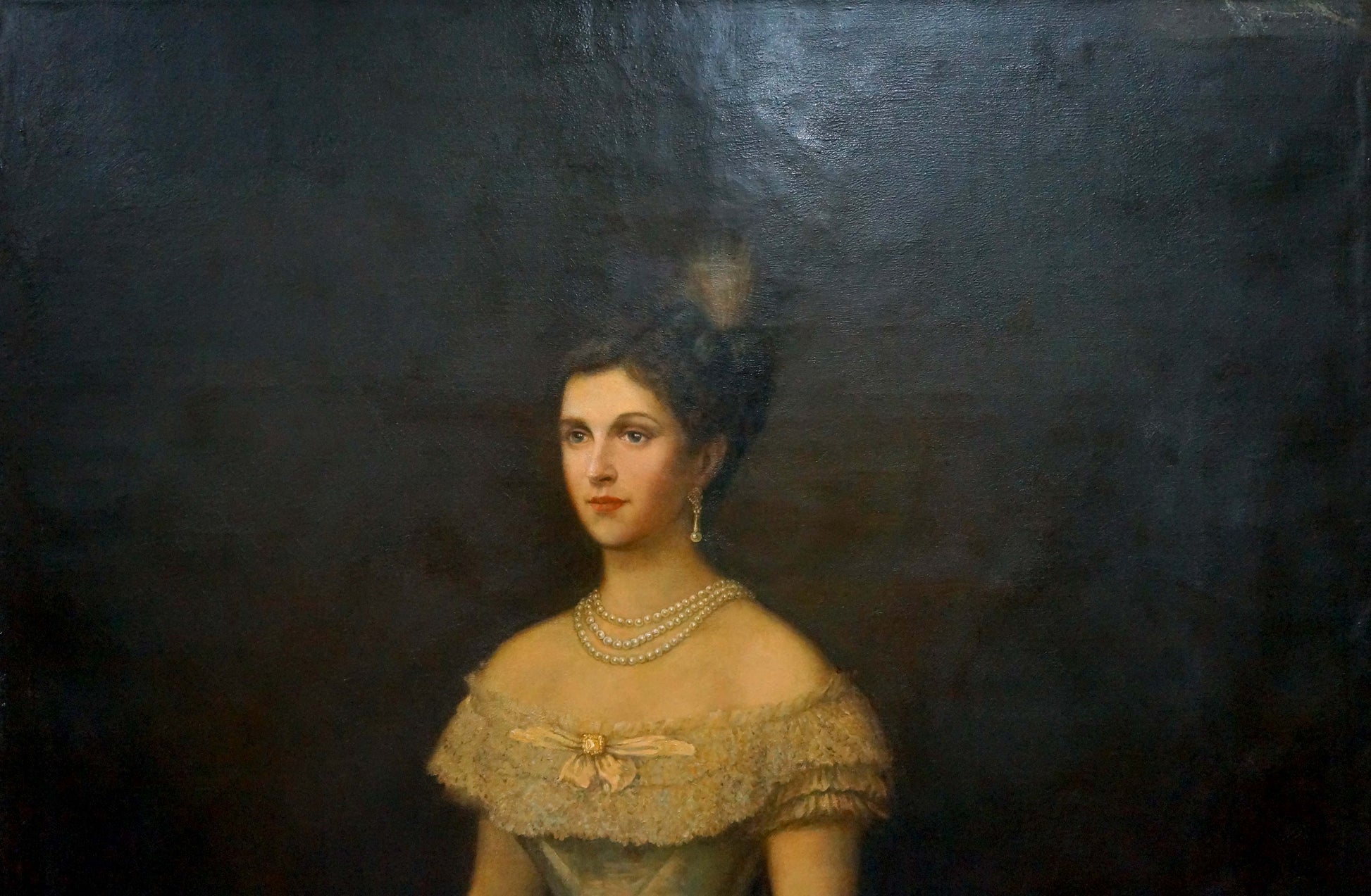 Oil painting portrait of woman by Leman Nikolay Adolfovich