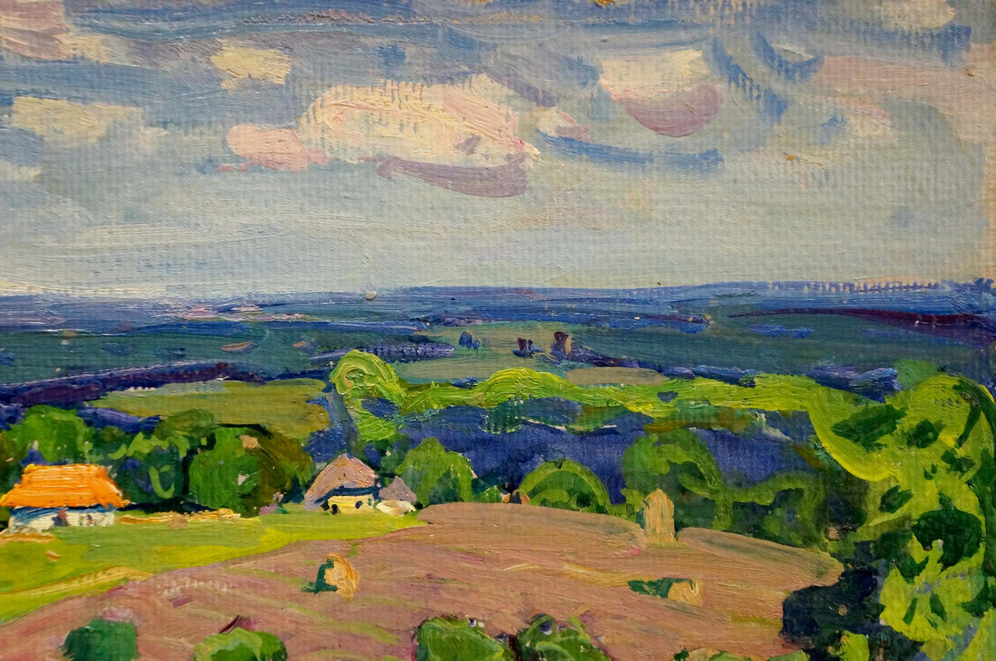 Vibrant impressionist oil painting Its a nasty day by Kolosovsky Georgy Sergeevich