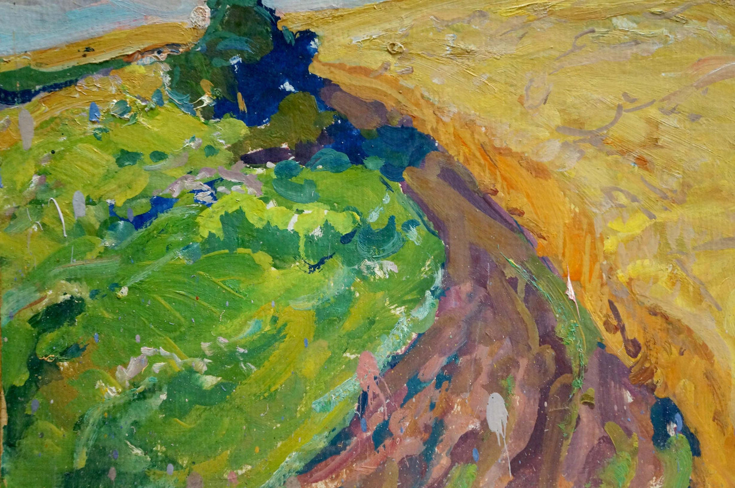 Vibrant impressionist oil painting Before the Rain by Kolosovsky Georgy Sergeevich