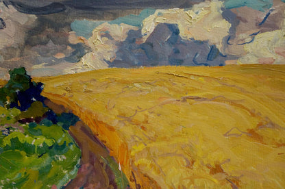 Vibrant impressionist oil painting Before the Rain by Kolosovsky Georgy Sergeevich
