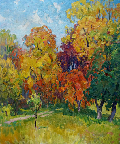 Oil painting Golden Autumn by Kolosovsky Georgy Sergeevich