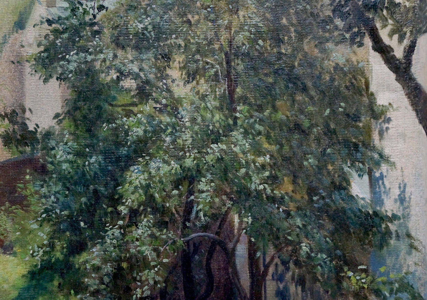 Oil painting of lush green tree by Petukhov Alexander Mikhailovich