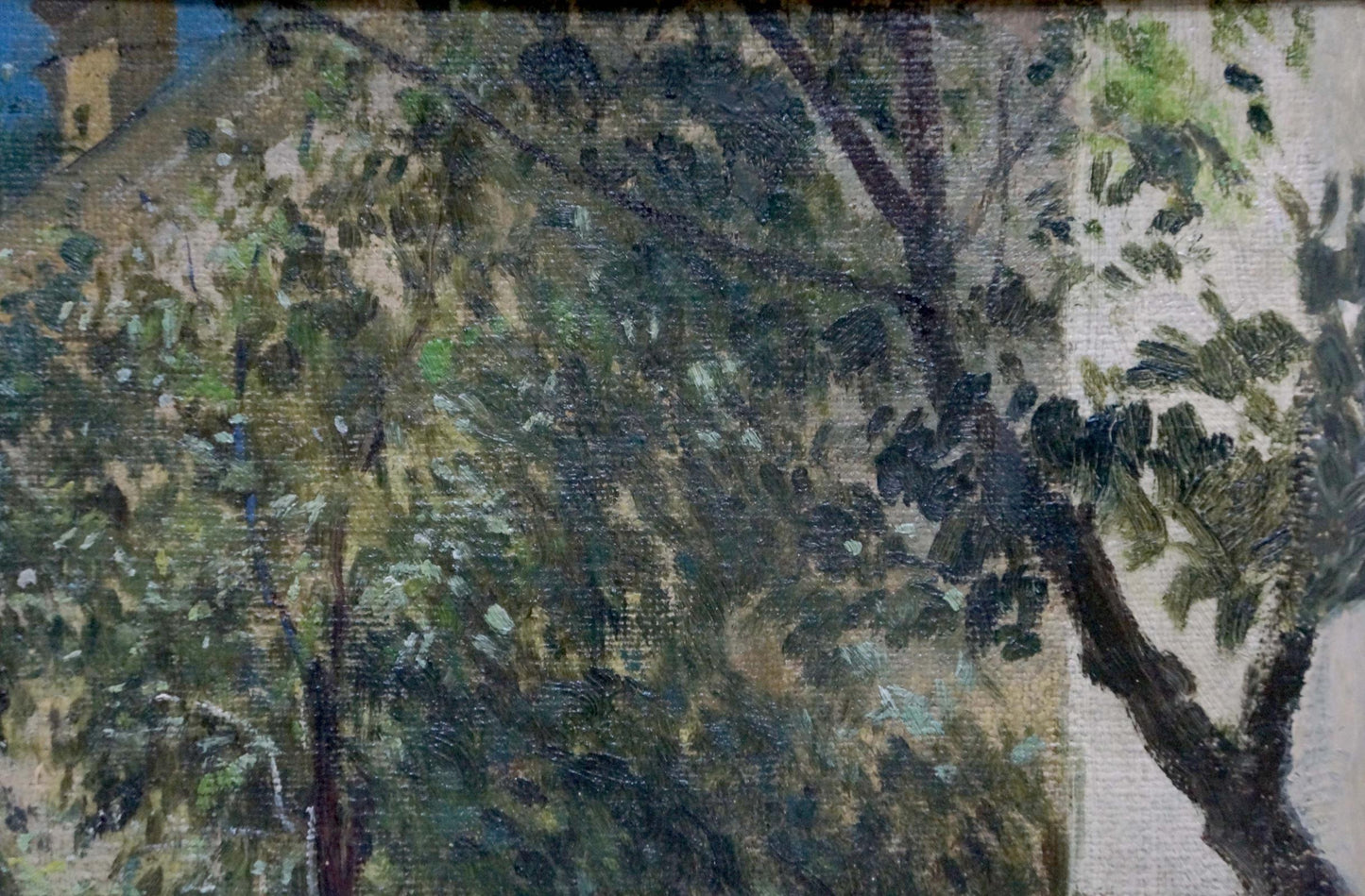 Oil painting Forest by Petukhov Alexander Mikhailovich, impressionistic green foliage
