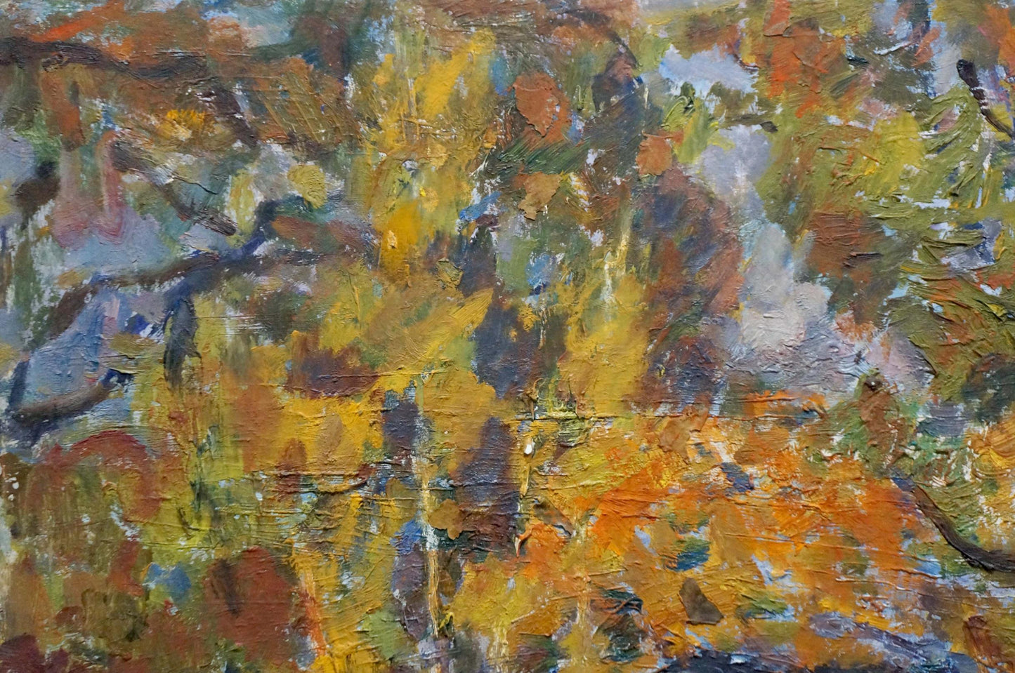 Abstract oil painting of oak trees by Petrashevsky Stanislav Vasilievich