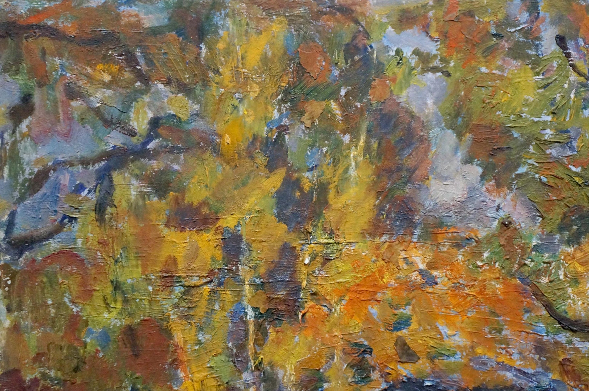 Abstract oil painting of oak trees by Petrashevsky Stanislav Vasilievich
