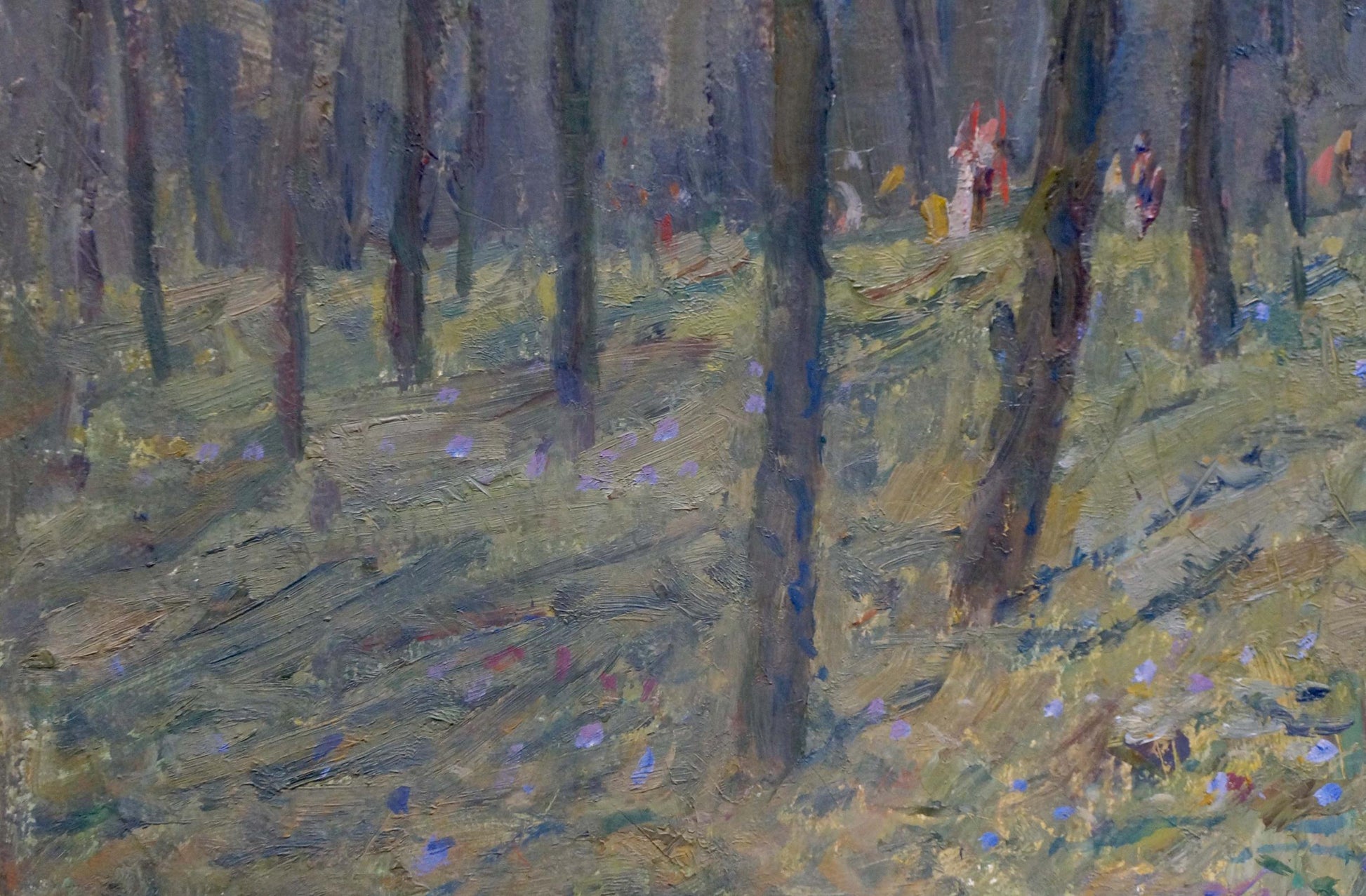 Impressionistic oil painting of forest scene by Petrashevsky Stanislav Vasilievich