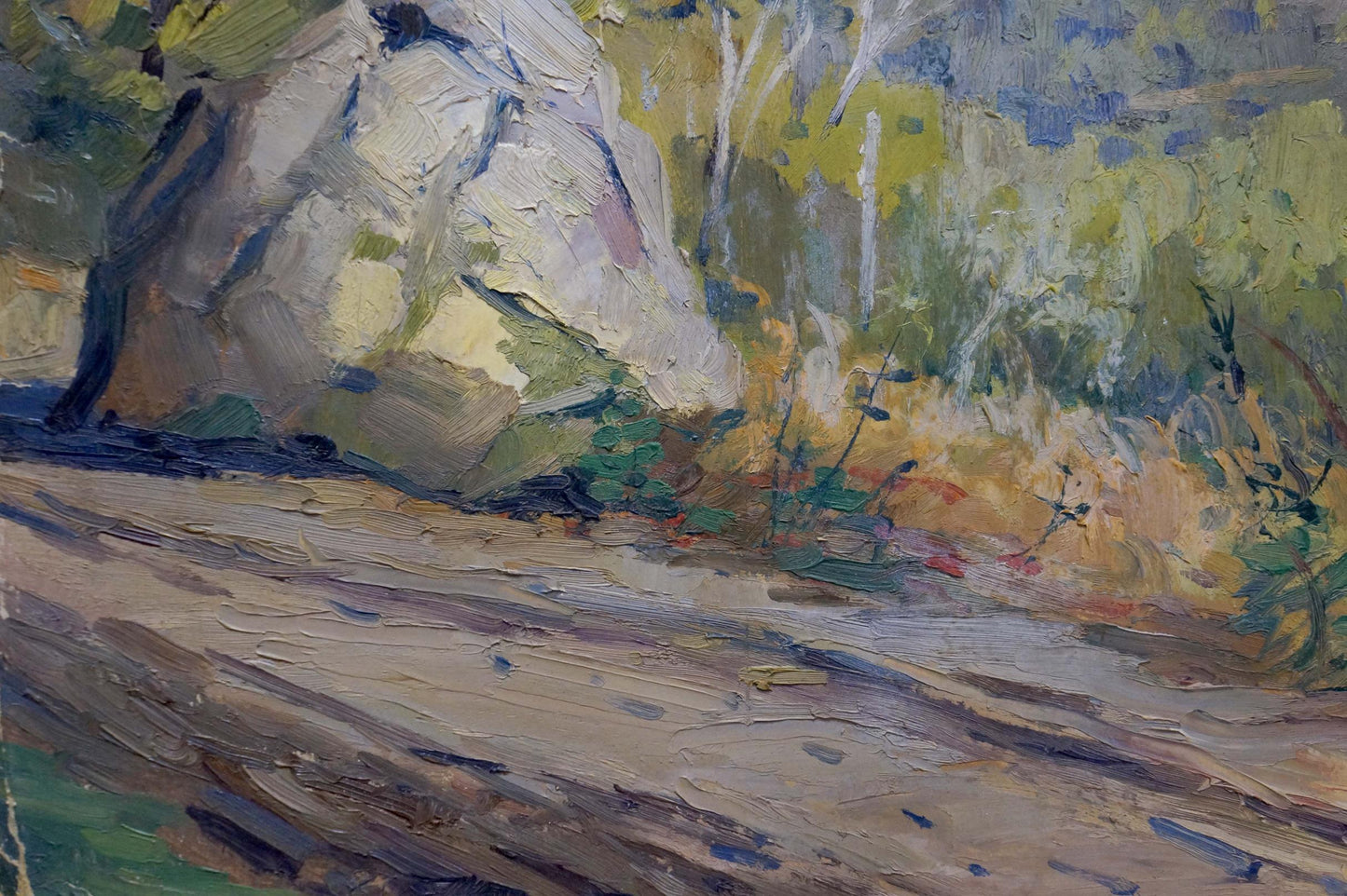 Oil painting of rocky mountains landscape by Egorov Boris Kuzmich