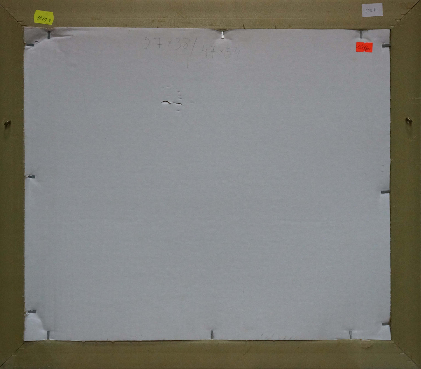 Back of white canvas stretched over wooden frame, Broken thoughts by Smolsky Grigory Stepanovich
