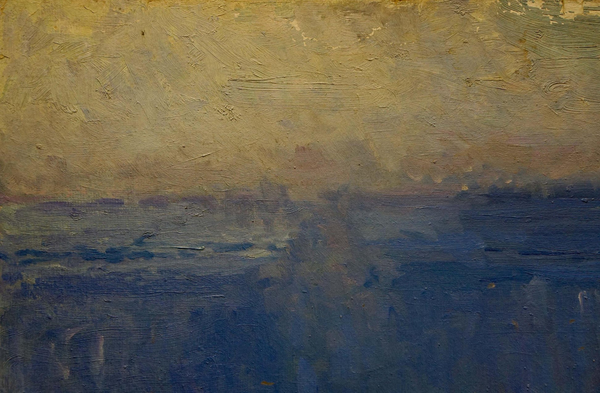 Textured oil painting of serene seascape by Egorov Boris Kuzmich