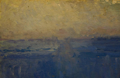 Textured oil painting of serene seascape by Egorov Boris Kuzmich