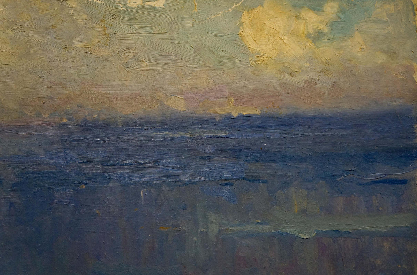 Textured oil painting of serene seascape by Egorov Boris Kuzmich