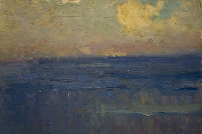 Textured oil painting of serene seascape by Egorov Boris Kuzmich