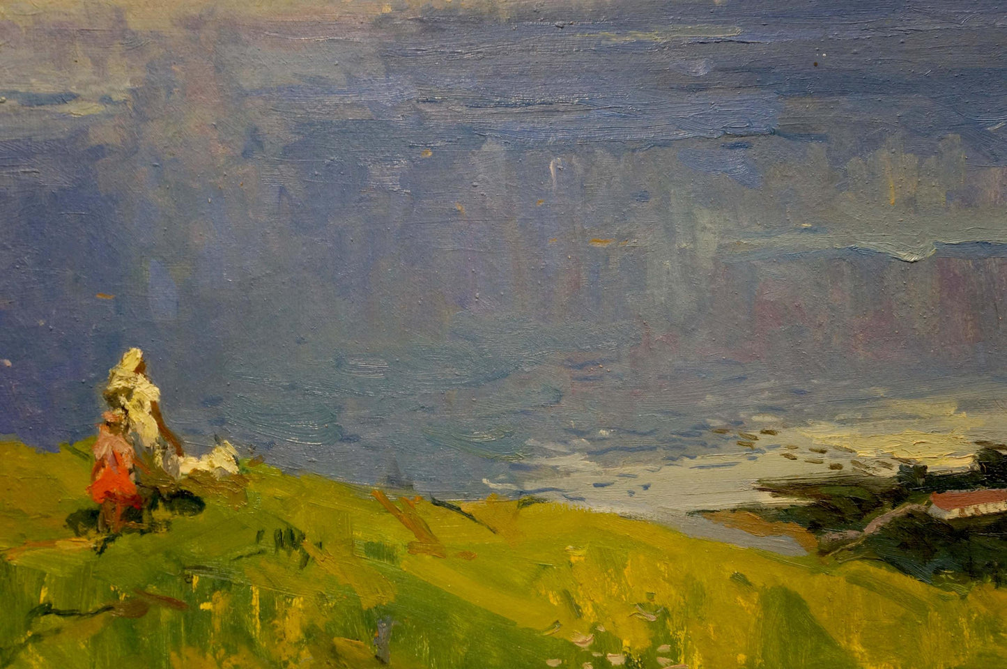 Vibrant impressionist oil painting by Egorov Boris Kuzmich with sea views