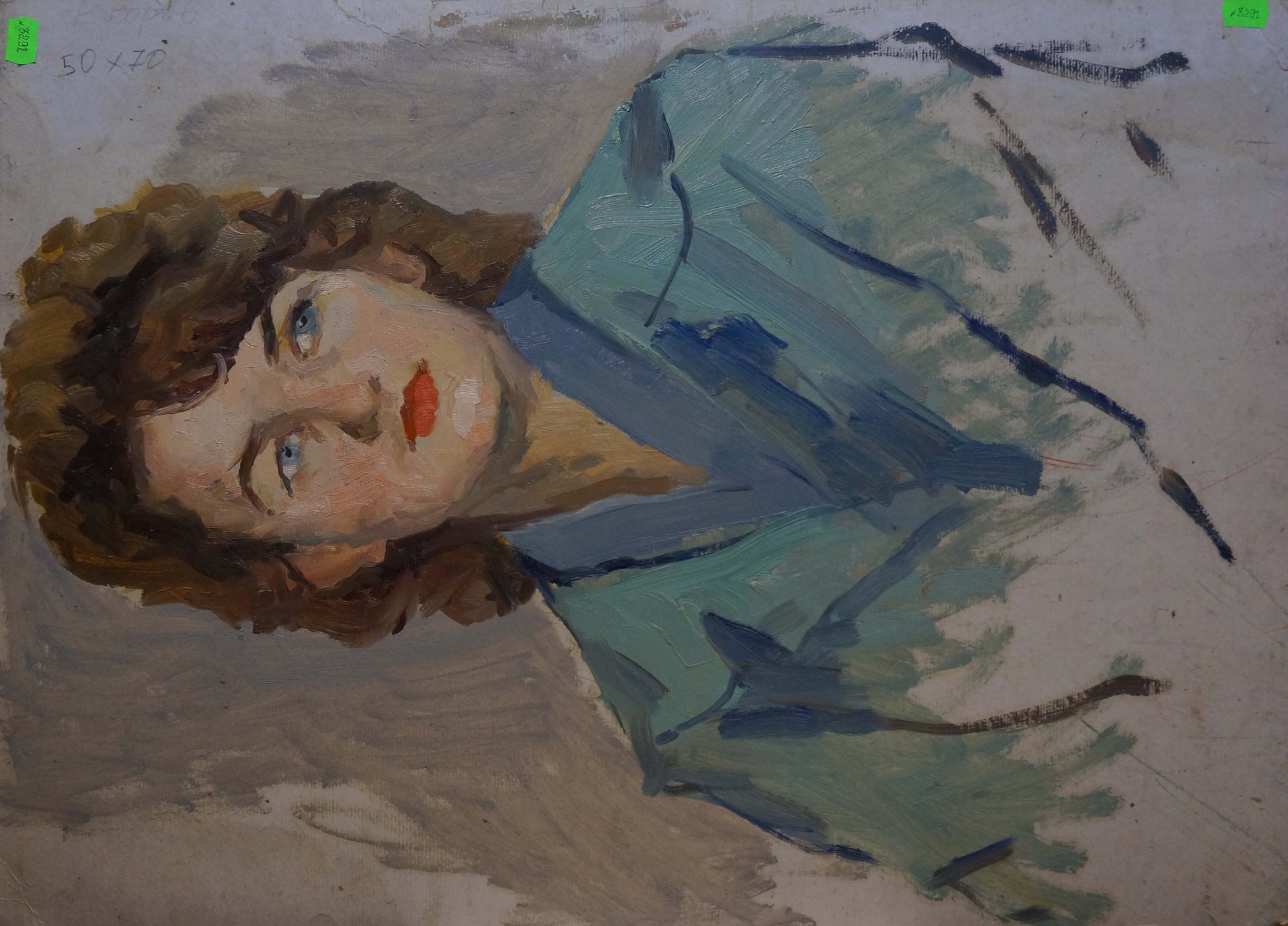 Oil painting portrait by Egorov Boris Kuzmich with sea views