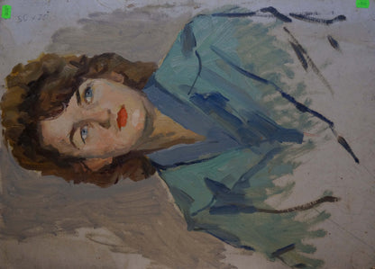 Oil painting portrait by Egorov Boris Kuzmich with sea views
