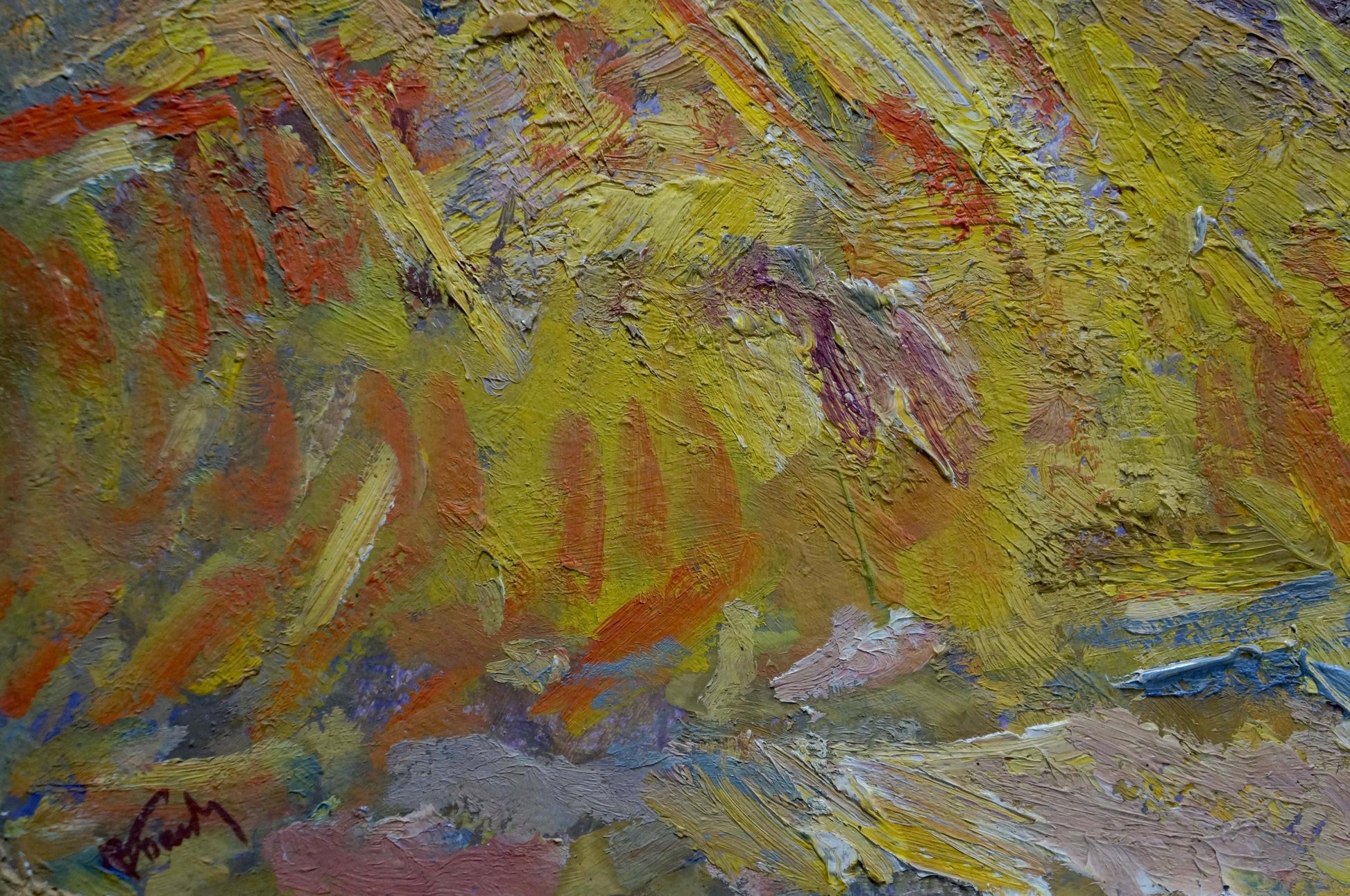 Vibrant oil painting of vineyards by Babentsov Victor Vladimirovich