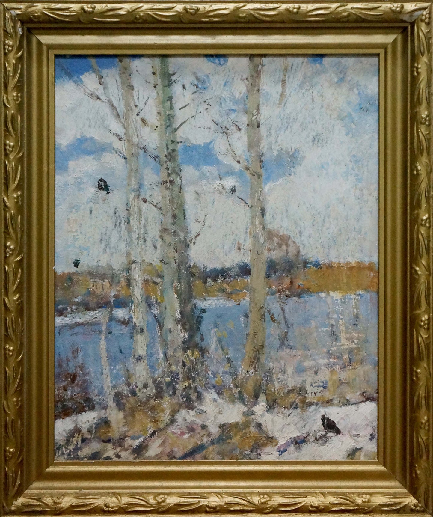 Framed oil painting Winter is leaving by Nesterenko Nikolay Vasilievich
