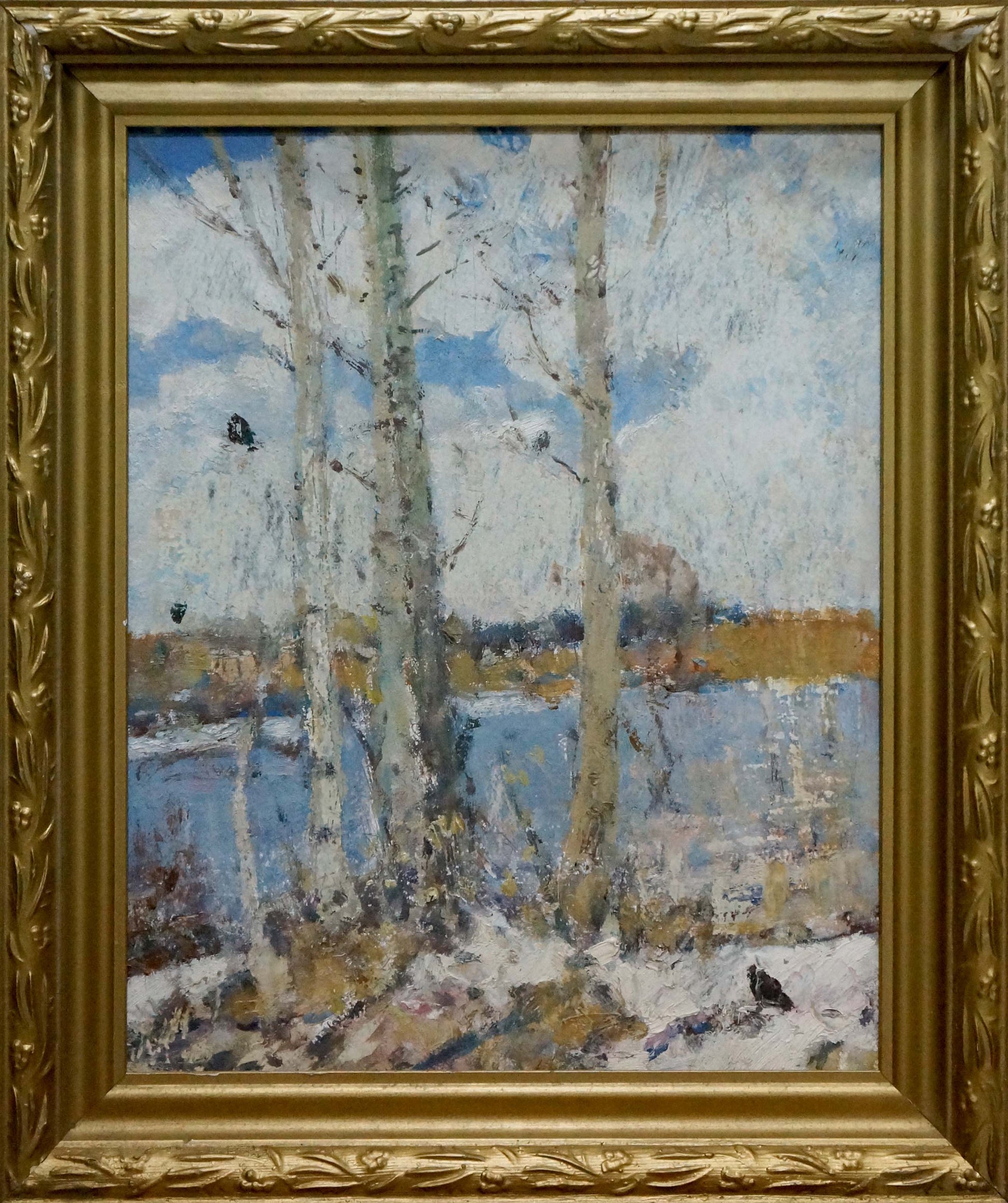 Framed oil painting Winter is leaving by Nesterenko Nikolay Vasilievich