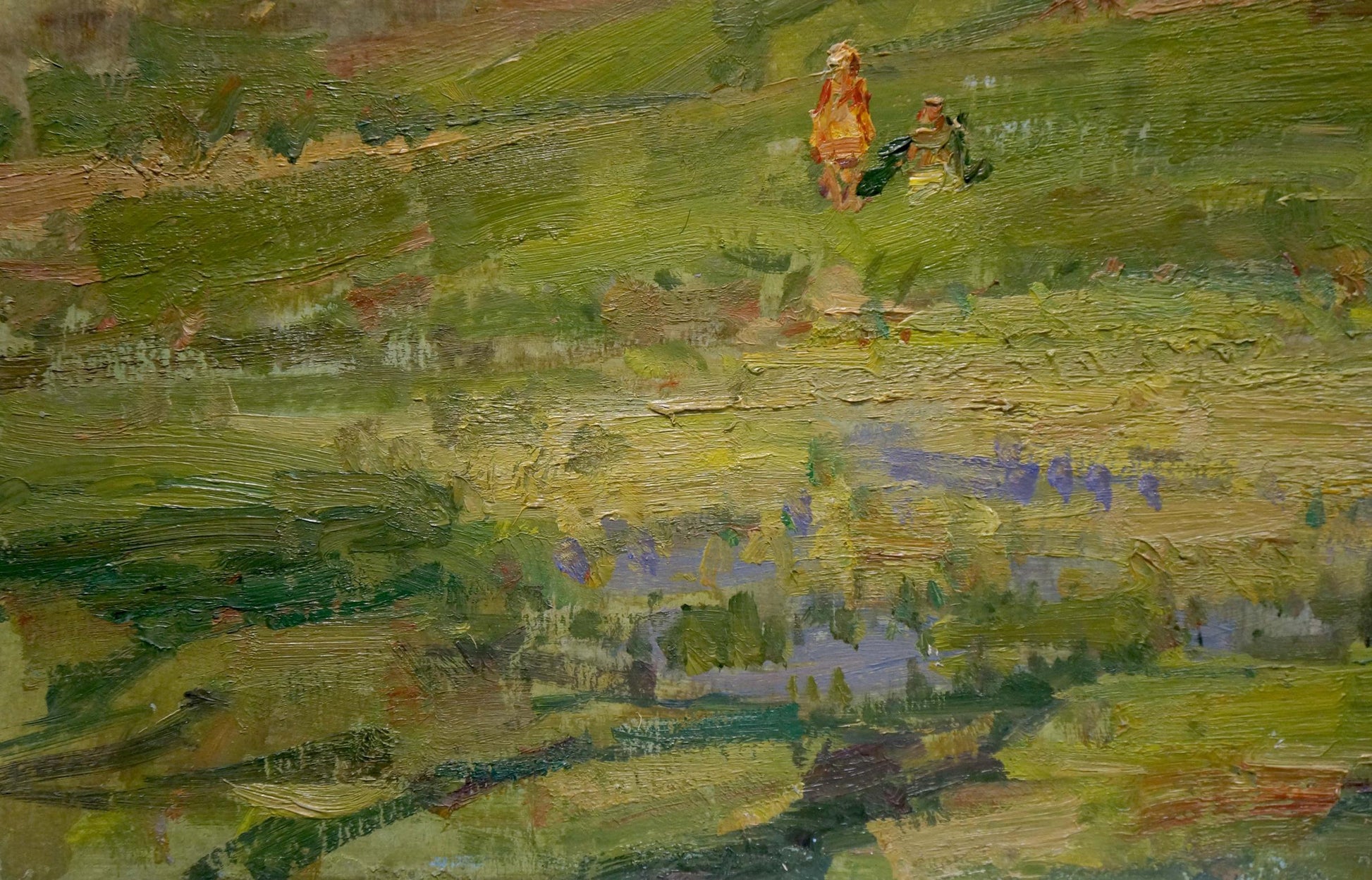 Oil painting Children in the field by Olkhov Vladimir Nikolaevich