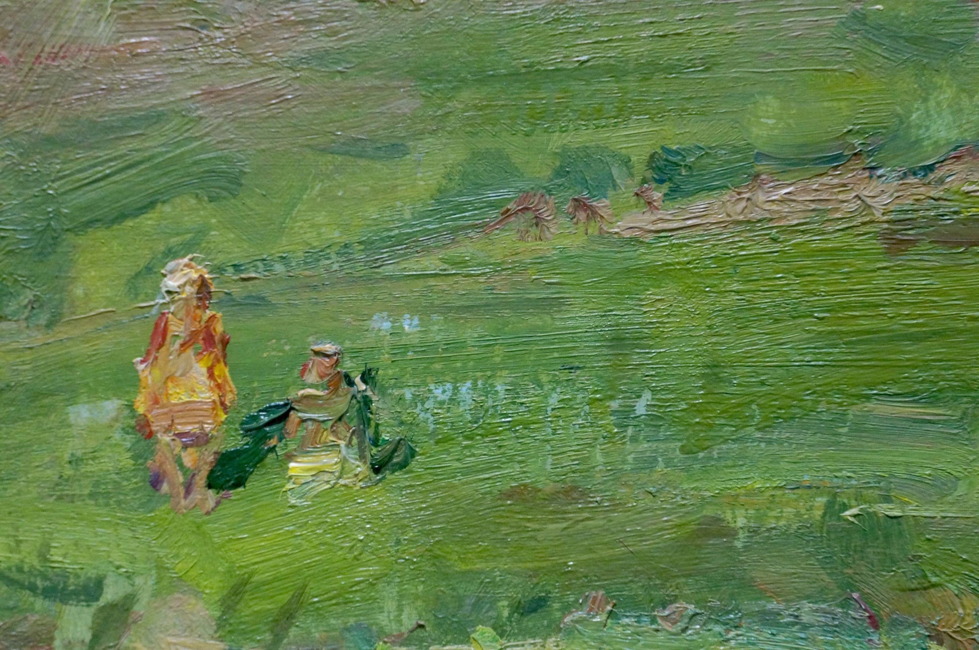Oil painting Children in the field by Olkhov Vladimir Nikolaevich