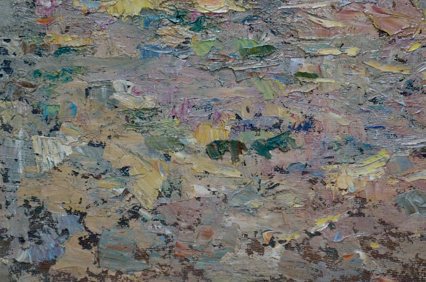 Oil painting Garden by Sheludko Leonid Nikolaevich, impasto earth tones