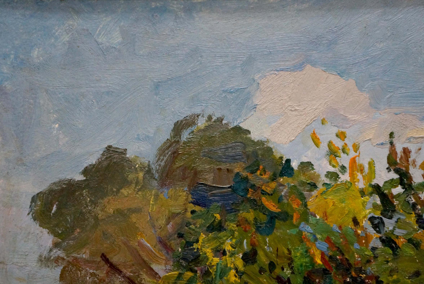 Oil painting of house landscape by Gantman Moses Faybovich
