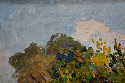 Oil painting of house landscape by Gantman Moses Faybovich