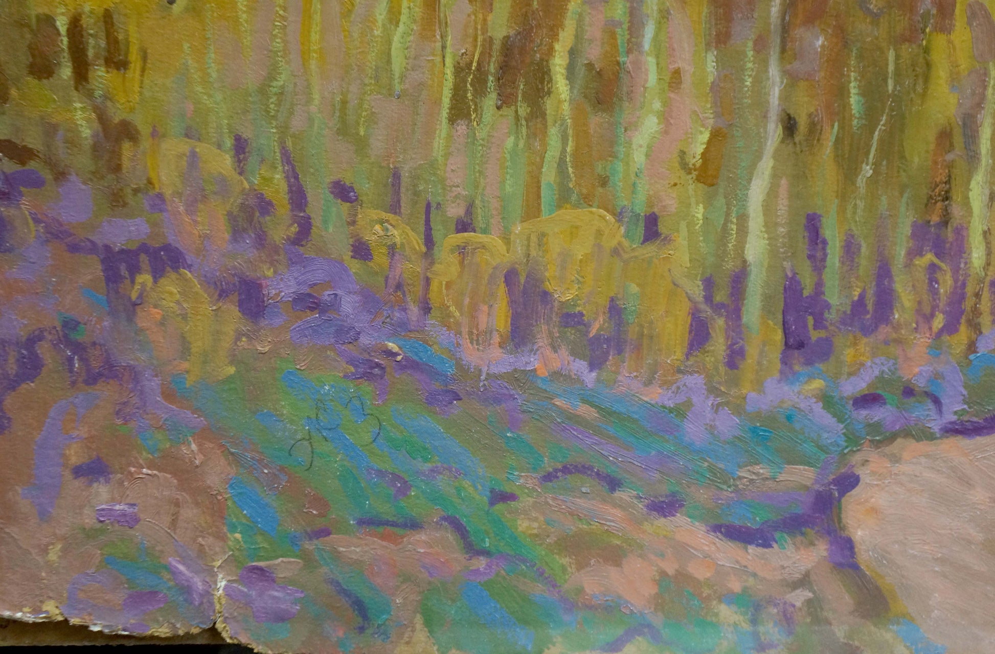 Vibrant impressionist oil painting Golden autumn by Zhabinsky A. M