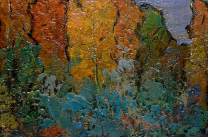 Vibrant impressionist oil landscape by Konstantinopolskiy Adolf Markovich