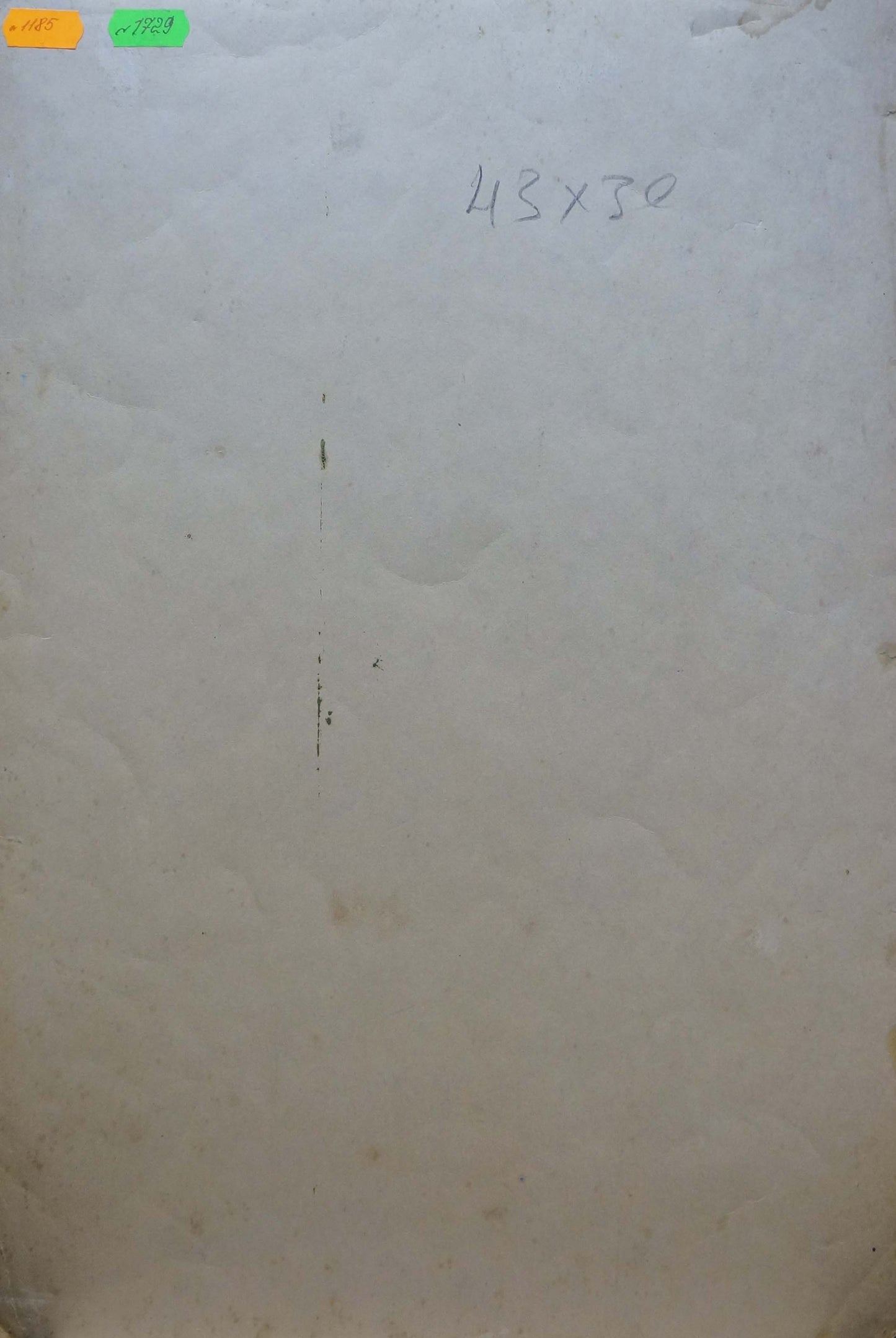 Faded off-white paper back of Oil painting Girl on the beach by Vyacheslav Andreevich Fedorov
