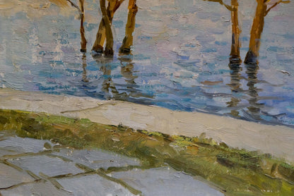 Oil painting River in the park by Fomin Anatoly Nikiforovich