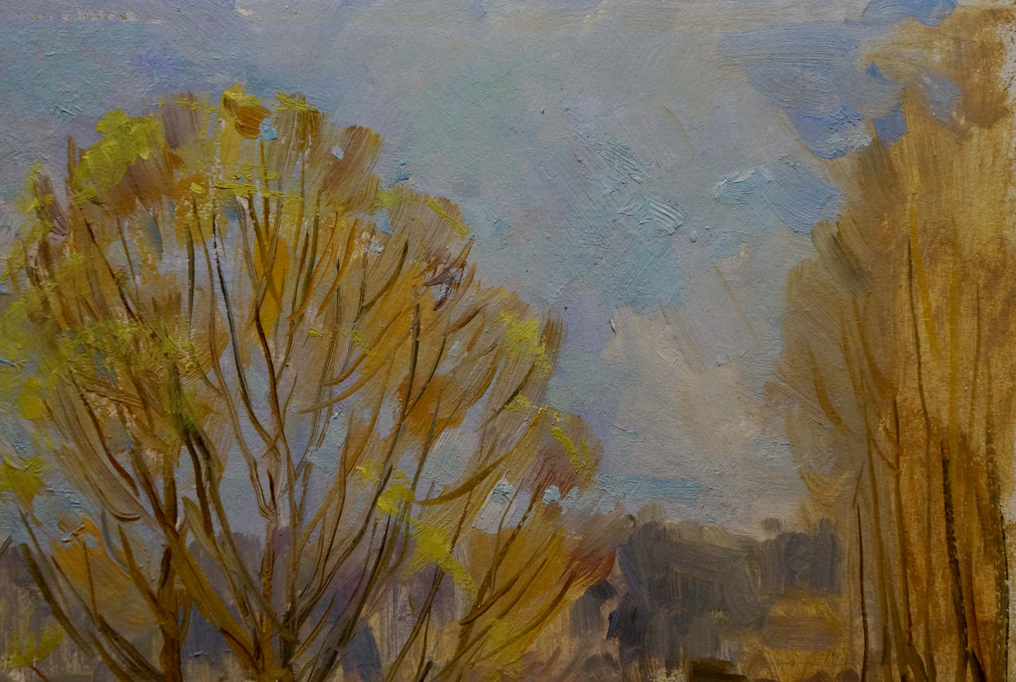 Autumn trees in golden leaves by Fomin Anatoly Nikiforovich oil painting