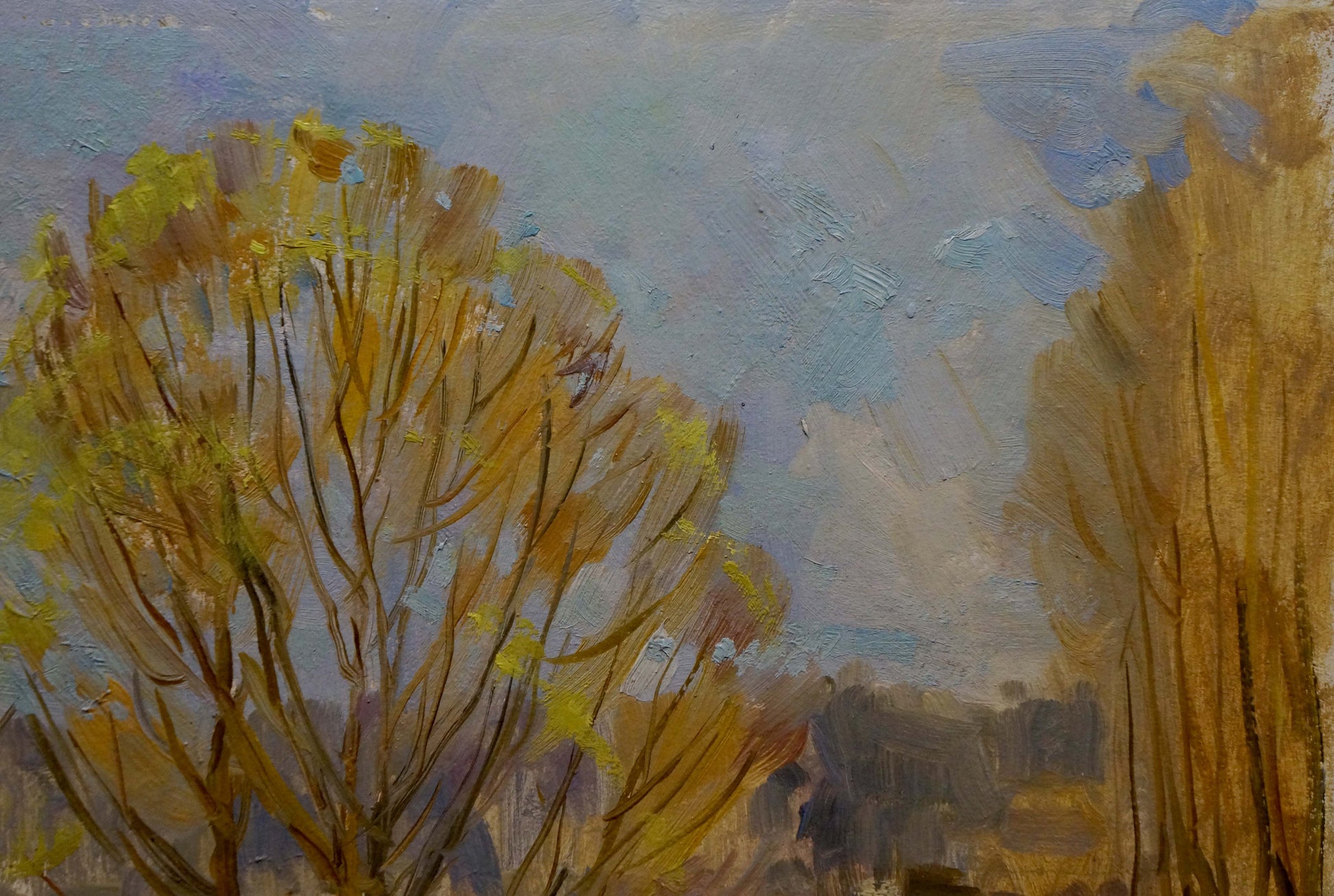 Autumn trees in golden leaves by Fomin Anatoly Nikiforovich oil painting