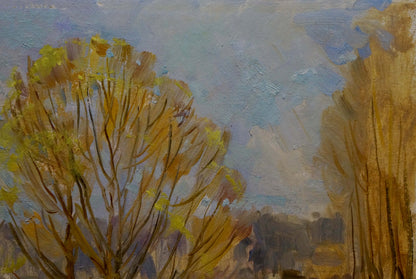 Autumn trees in golden leaves by Fomin Anatoly Nikiforovich oil painting