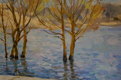 Oil painting River in the park by Fomin Anatoly Nikiforovich