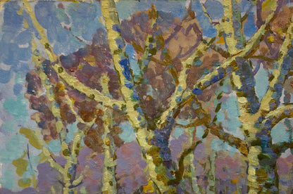 Vibrant impressionist oil painting Early spring by Ruban Grigory Savelievich