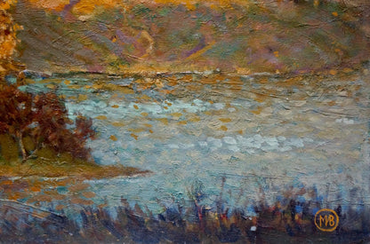Oil painting Radiant Day by Miroshnichenko Ivan Vasilievich, serene autumn landscape