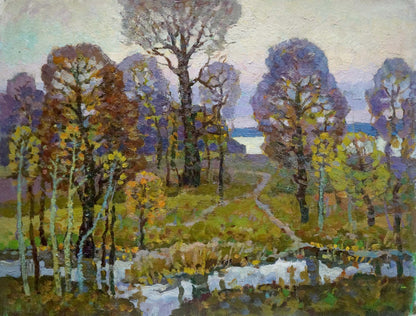 Oil painting Autumn landscape by Ruban Grigory Savelievich