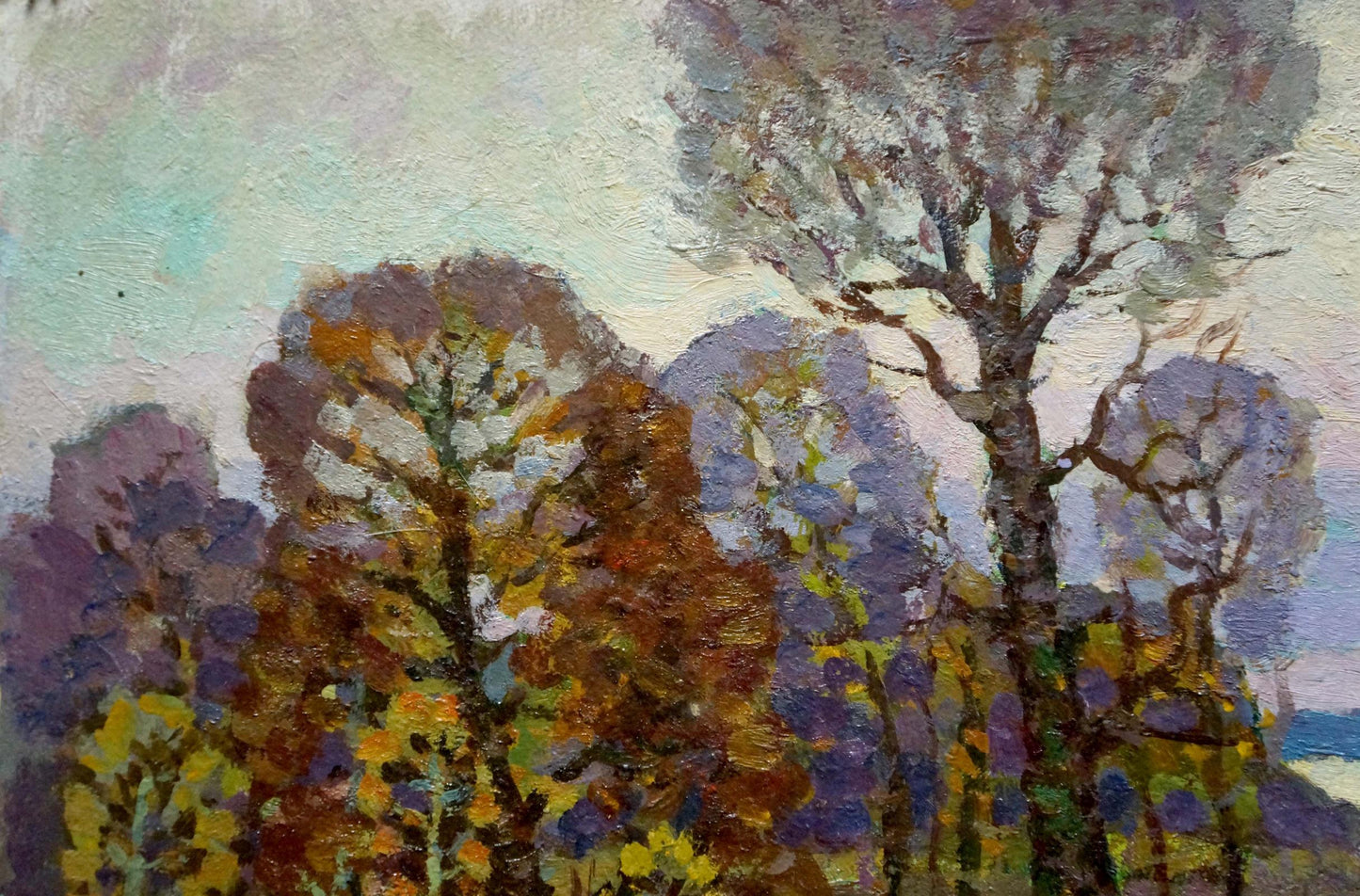 Oil painting Autumn landscape by Ruban Grigory Savelievich