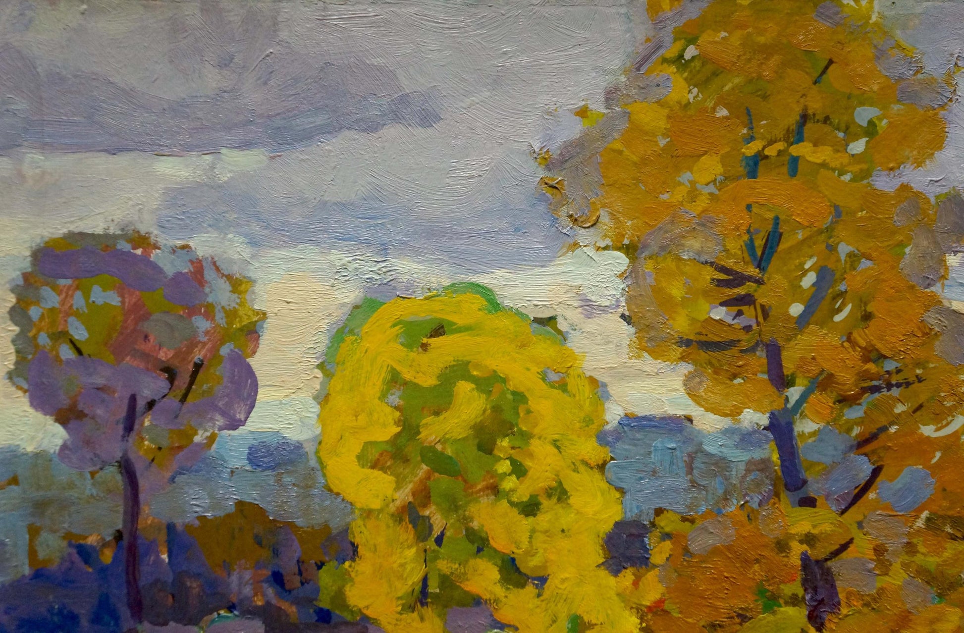 Oil painting Paths through the golden forest by Grigory Ruban