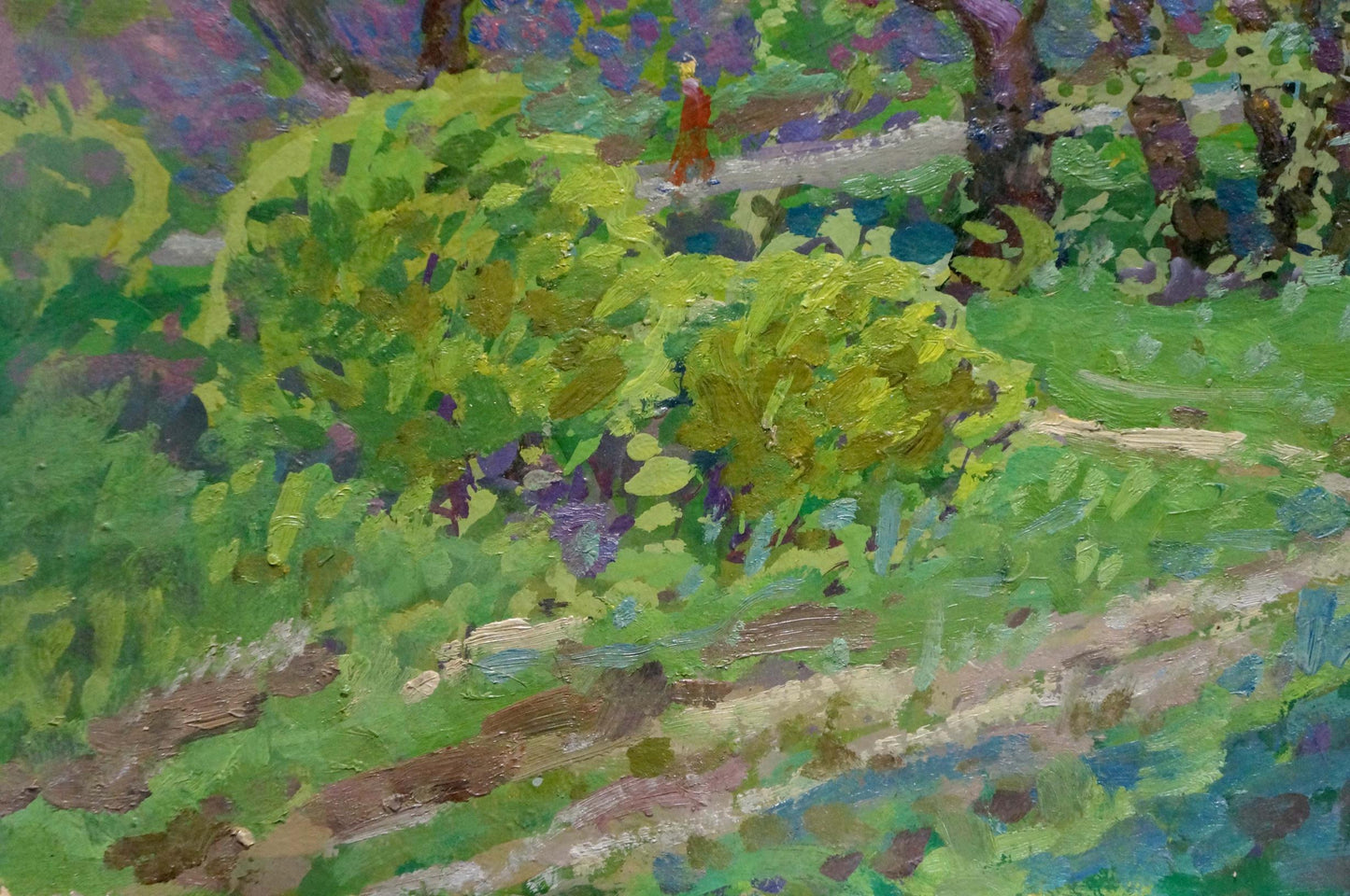 Vibrant impressionist oil painting Path in the Grove by Ruban Grigory Savelievich